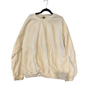 Gildan White Crewneck Sweatshirt Mens XL